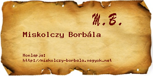 Miskolczy Borbála névjegykártya